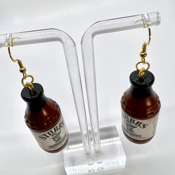 BBQ Earrings - Stubb’s BBQ Sauce - Barbecue Earrings - Mini Brands Earrings - Picture 4 of 7